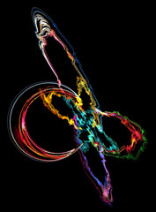 Color Flame Trace Crescent