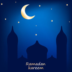 Obraz na płótnie Canvas Ramadan Kareem greeting beautiful lettering for banner islamic background