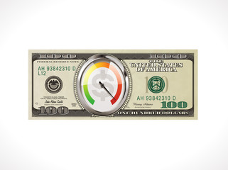 One hundred dollars - United States currency - fast money loan concept