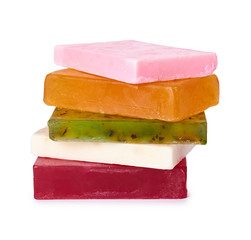 natural soap bar isolated on white background