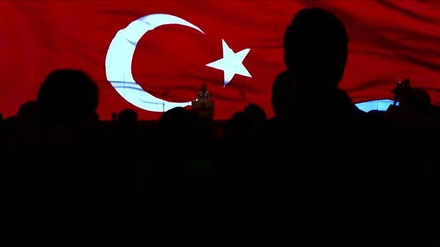 Turkish flag rippling