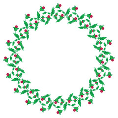 Round frame with flowers.