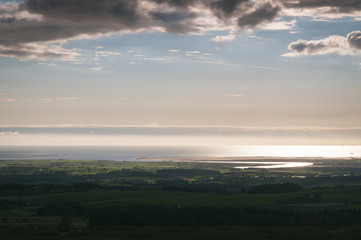 Lune Estuary. The River Lune estuary taken from Jubilee tower,Lancashire, England.