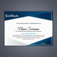 Certificate template in vector for achievement