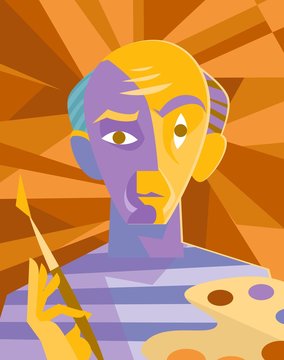 great cubist painter portrait