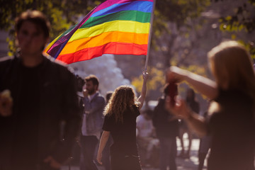 Gay pride protest