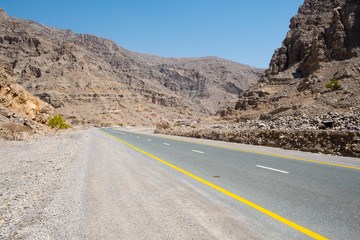 Mountains of Jebel Jais, Ras al Khaimah, United Arab Emirates. Jebel Jais is the highest mountain in the United Arab Emirates