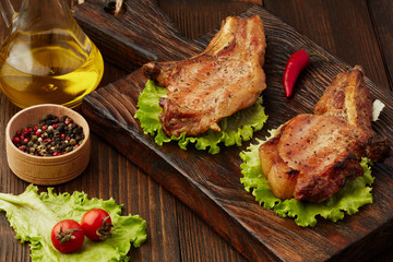 Pork steak rustic