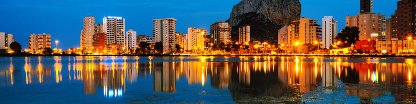 Mediterranean summer resort Calpe in Costa Blanca, Spain