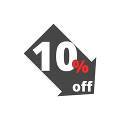 Coupon design, sale icon 10% 
