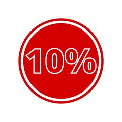 Coupon design, sale icon 10% 