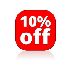 Coupon design, sale icon 10% 
