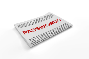 Passwords on Newspaper background