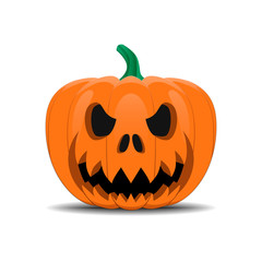 Halloween pumpkin with scary face