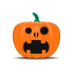 Halloween pumpkin with scary face