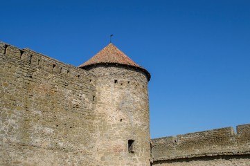 wall and tower of the old fortress
