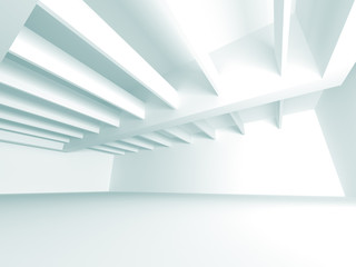 Obraz premium Futuristic White Architecture Design Background