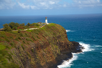 Fototapeta na wymiar Daniel Inouye Lighthouse, Kauai