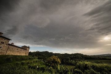 Abandoned farm in the countryside