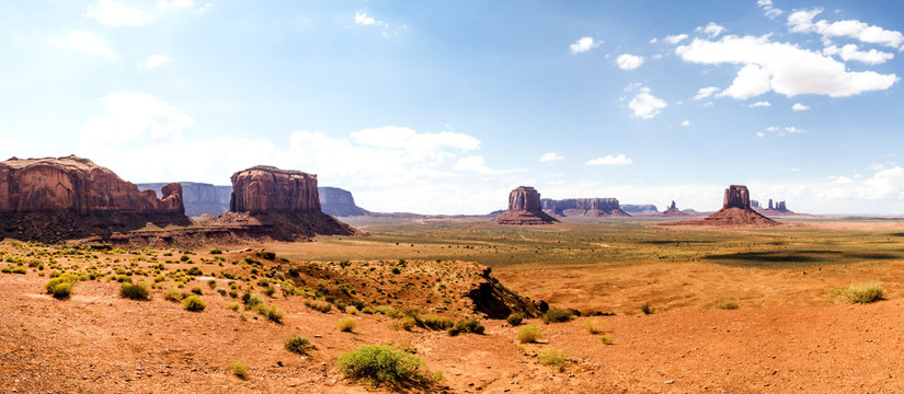 Panorama: The Artist Point - Monument Valley scenic panorama - Arizona, AZ, USA