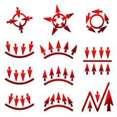 vector icons of arrows