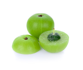 Indian gooseberry isolated on white background