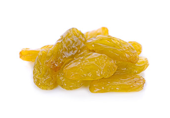 Raisins isolated on white background