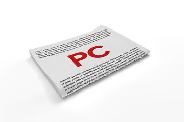 Pc on Newspaper background