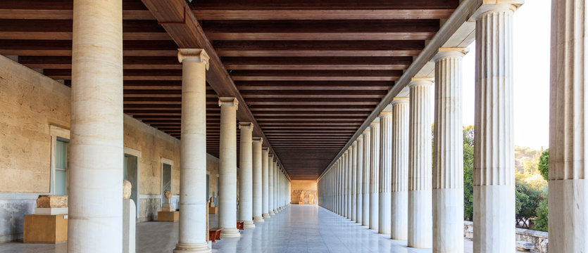 Athens, Greece. Ancient Agora, Attalus stoa