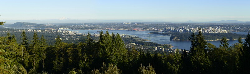 Panoramic view of  vancouver, BC, Canada