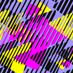 Urban seamless funky geometric pattern