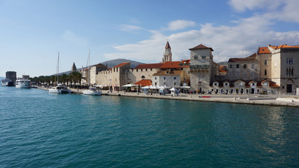promenade of trogir city in croatia