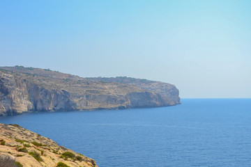 Cliffs in a sunny day at Comino Island, Malta - Europe
