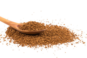 Pile of instant coffee grains