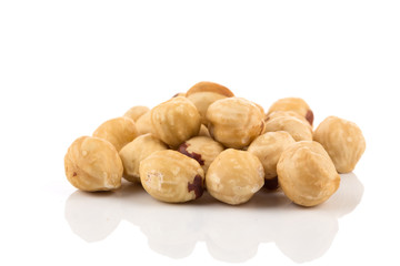 Closeup view of hazelnuts