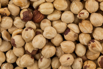 Hazel nuts close up