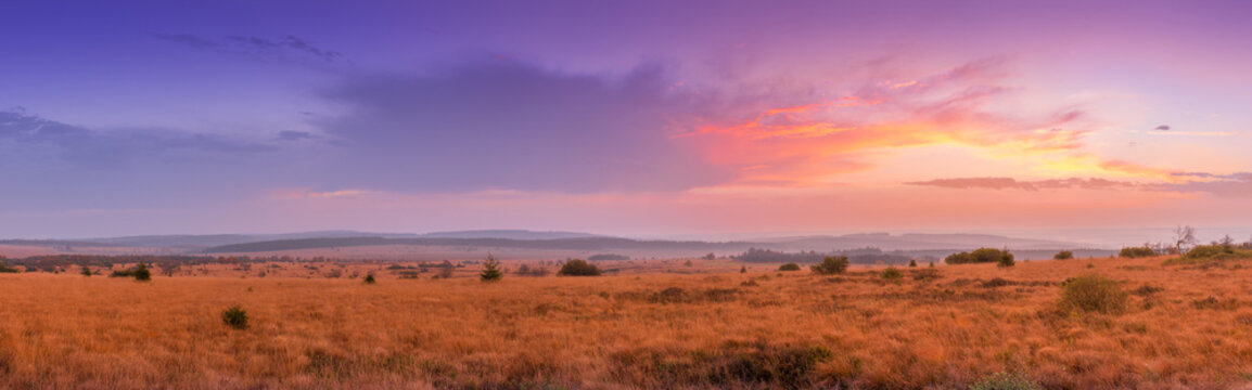 Sunrise on the High Fens national park.