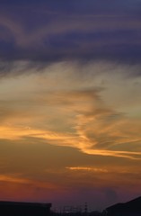 Sunset over the city
