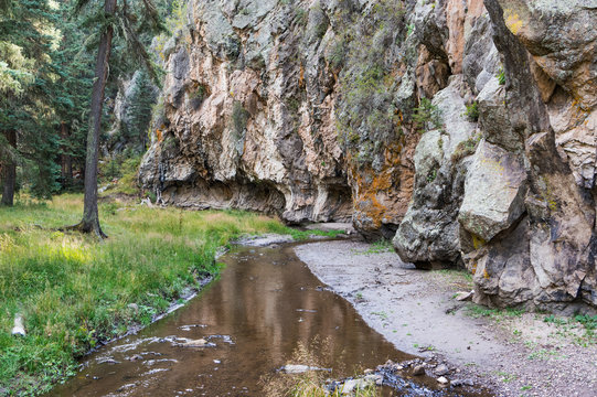 Cliff over East Fork of the Jemez River