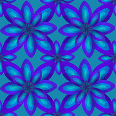 sfondo con grandi corolle blu