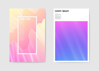Abstract Poster Futuristic Grid Background. Fluid Shapes Brochure Template. Banner Identity Card Design. Vector illustration