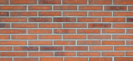 Brick wall, Wide grunge vintage decoration red brick wall background