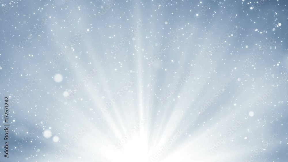 Aufkleber light silver background with glitter sparks and light at the bottom. seamless loop abstract backdrop