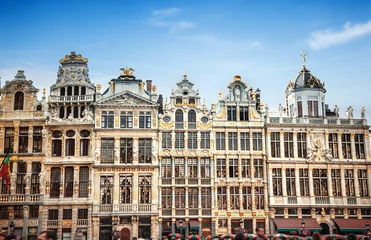 Papier Peint photo autocollant Bruxelles Bâtiments de la Grand Place (Grote Markt), Bruxelles, Belgique