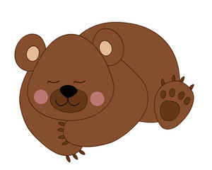 Vector Cute Cartoon Bear