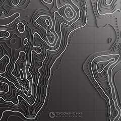 Map line of topography. Vector abstract topographic map concept with space for your copy