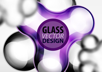 Digital techno bubble background template