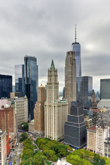 Fototapeta na wymiar New York City Downtown Skyline