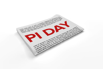 Pi Day on Newspaper background