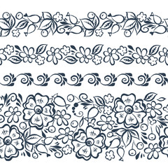 Floral paisley seamless pattern. Vector illustration